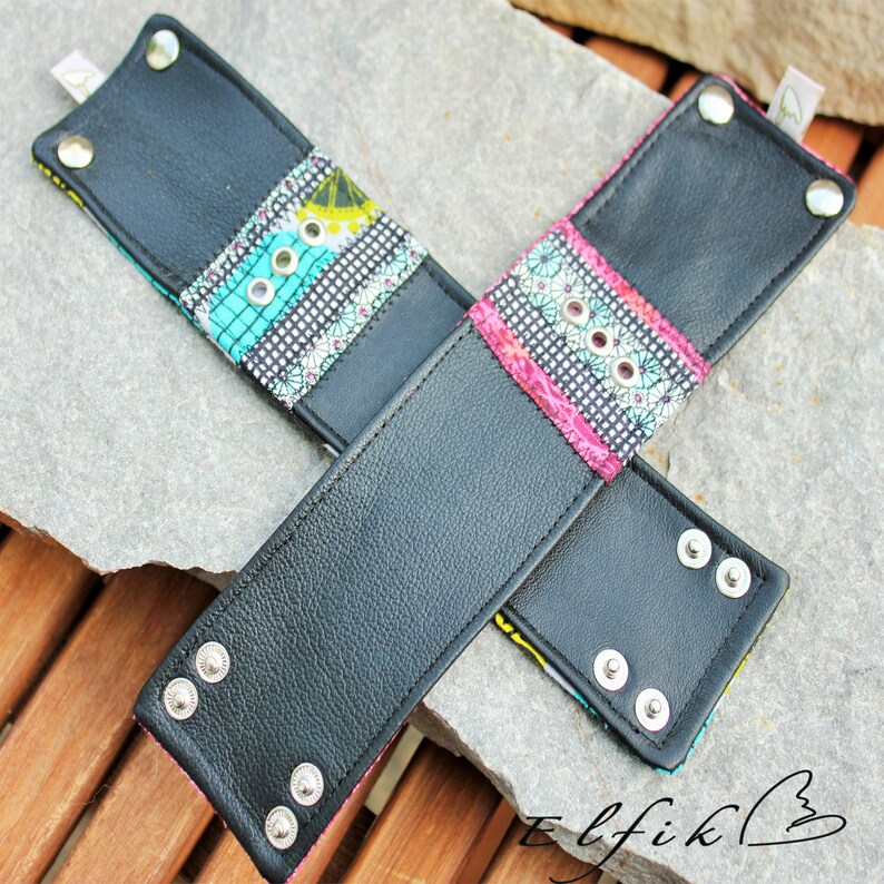 Recycled leather bracelet