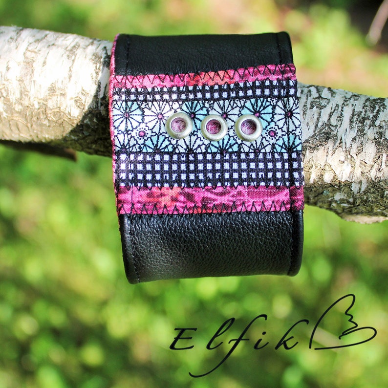 Recycled leather bracelet