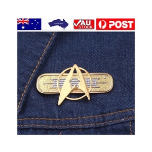 Replica Starfleet Academy USS Enterprise Movie Metal Gold Tone Brooch Badge Pin cosplay costume party jewelry great gift