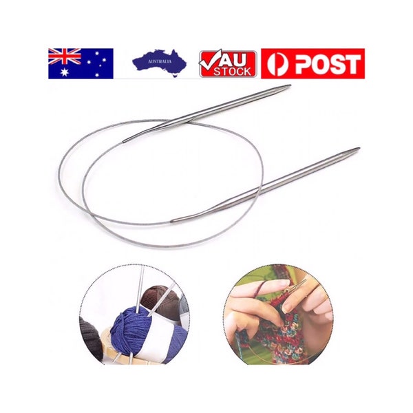 100% stainless steel quality Addi circular knitting wool yarn needles 43cm, 65cm, 80cm or 120cm long - many sizes available