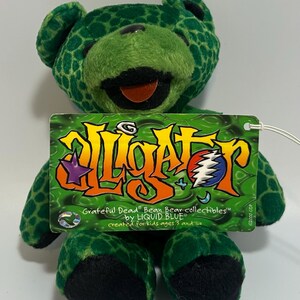 Vintage Grateful Dead Beanie Bear &#39;Alligator&#39; 5th Edition 8&quot; Liquid Blue