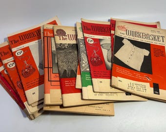 Vintage The Workbasket Home & Needlecraft Magazine Vintage Ephemera 8 random picks