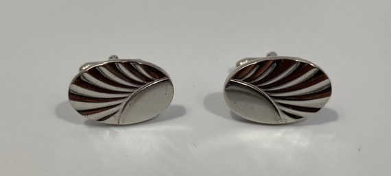 Boutons De Manchette ANSON - Couleur Silver Tone (Argenté) Avec Rhinestones - Occasion