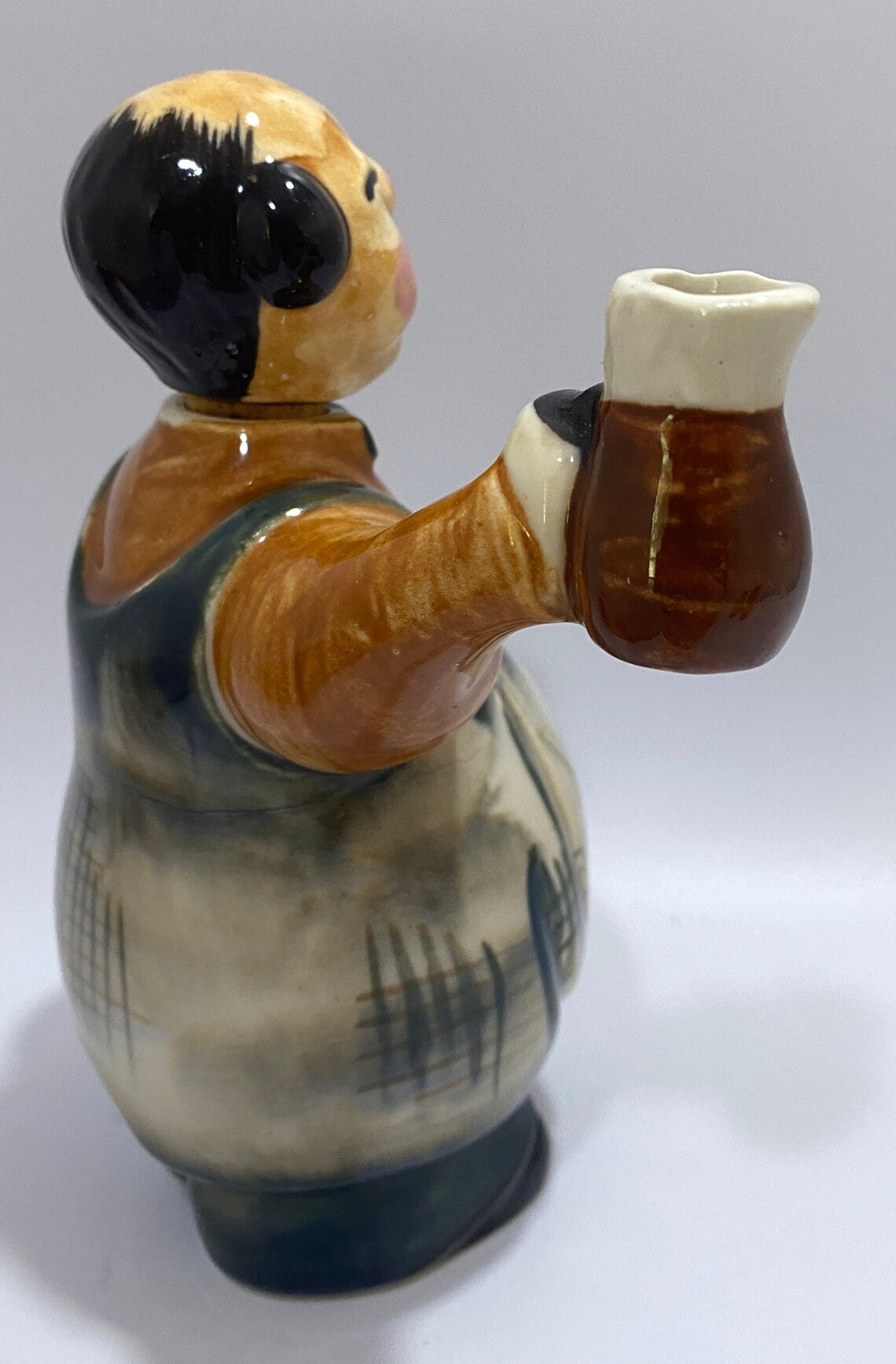 Vintage Ceramic Bartender Decanter and 4 Ceramic Barrel Shot Etsy