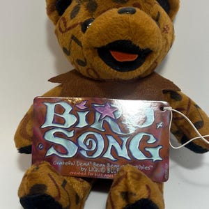 Vintage Grateful Dead Beanie Bear &#39;Bird Song&#39; 5th Edition 8&quot; Liquid Blue