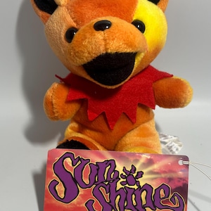 Vintage Grateful Dead Beanie Bear &#39;Sunshine&#39; 2nd Edition 1998 8&quot; Liquid Blue
