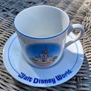 Vintage Disney Theme Parks Collectable Coffee Espresso Cup & Saucer