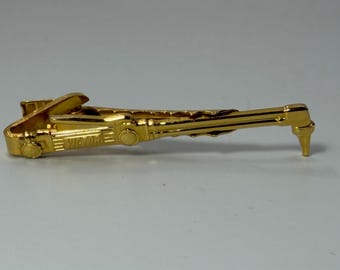 Vintage Gold Tone Victor Cutting Torch Tie Clip