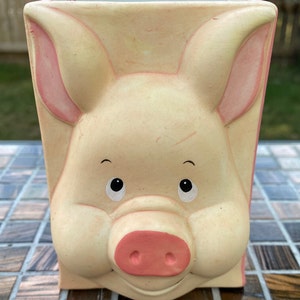 Vintage PAPEL Ceramic &#39;Paperbag&#39; Pig Decorative Trinket Holder
