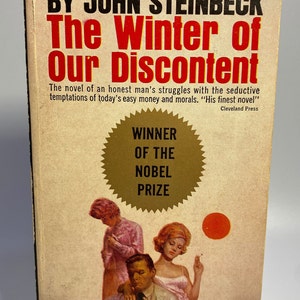 Vintage &#39;The Winter of Our Discontent&#39; By John Steinbeck Paperback Book 1962