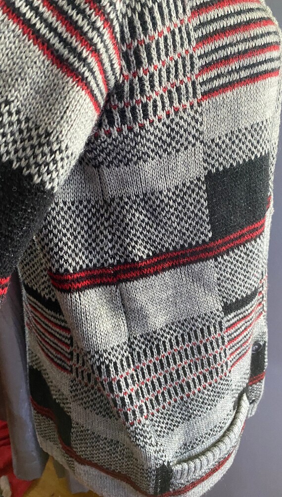 Vintage Wilroy Long Sleeve Gray, Red, Black Plaid… - image 3