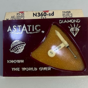 Vintage Astatic Diamond NOS Replacement Record Player Stylus/Needle N360-sd General Electric