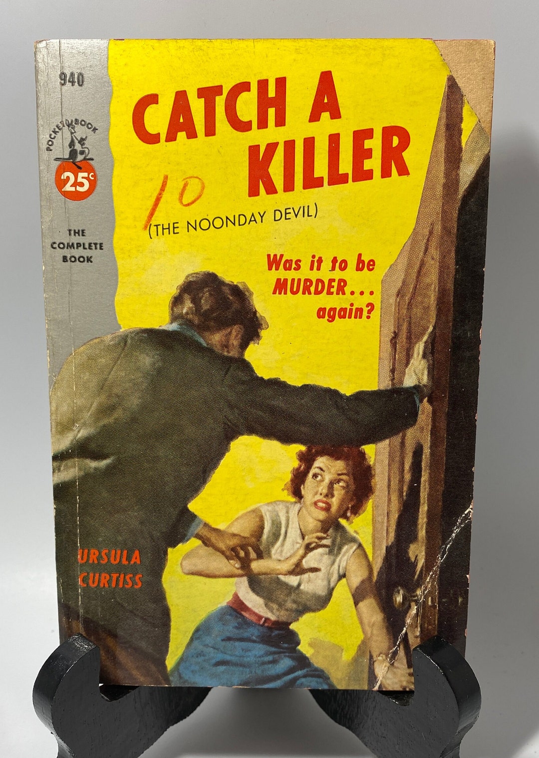 Vintage 'catch A Killer' by Ursula Curtiss Paperback Book 1953 Pocket