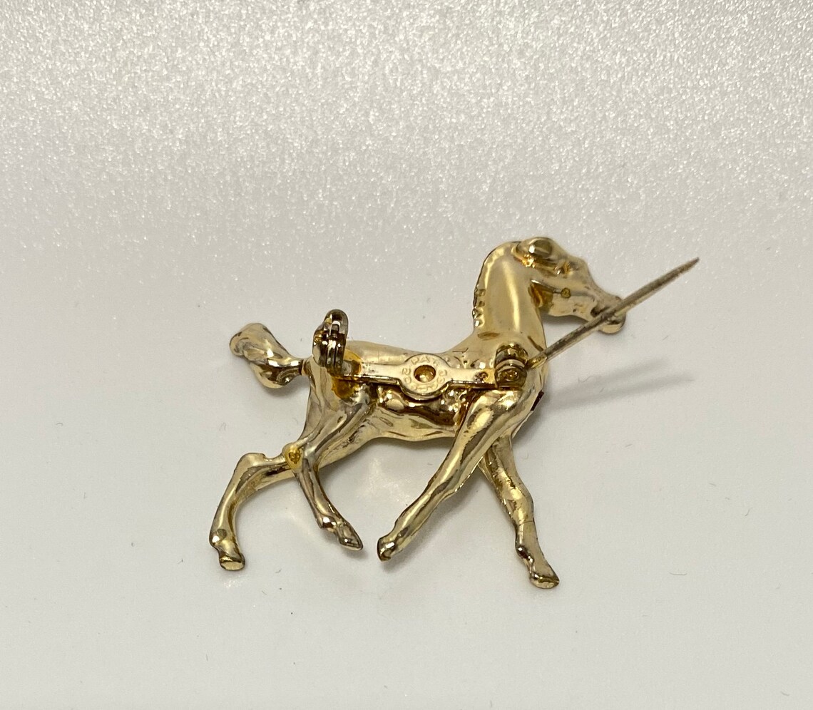 Vintage Tiny Gold Tone Horse Pin/Brooch Etsy