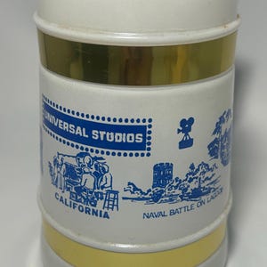 Vintage Siesta Ware Universal Studios Souvenir Glass and Wooden Handle Mug