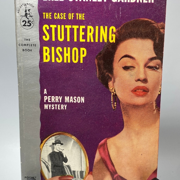 Vintage 'The Case of the Stuttering Bishop-A Perry Mason Mystery' By Erle Stanley Gardner Paperback Book 1954 Pocket Book