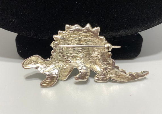 Vintage Sterling Silver Stegosaurus Brooch/Pin - image 4
