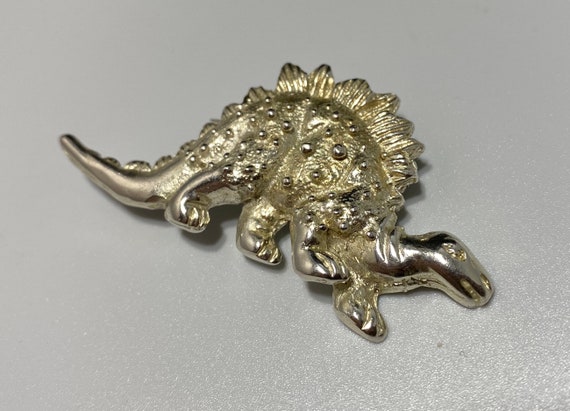 Vintage Sterling Silver Stegosaurus Brooch/Pin - image 2