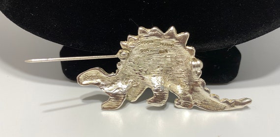 Vintage Sterling Silver Stegosaurus Brooch/Pin - image 5