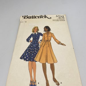 Vintage Butterick Sewing Pattern 5733 Size 12 Misses Dress