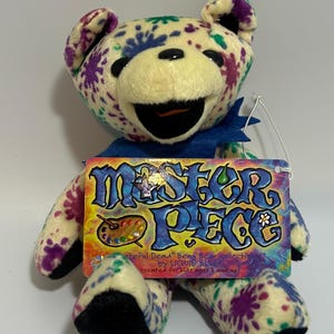 Vintage Grateful Dead Beanie Bear &#39;Masterpiece&#39; 5th Edition 8&quot; Liquid Blue