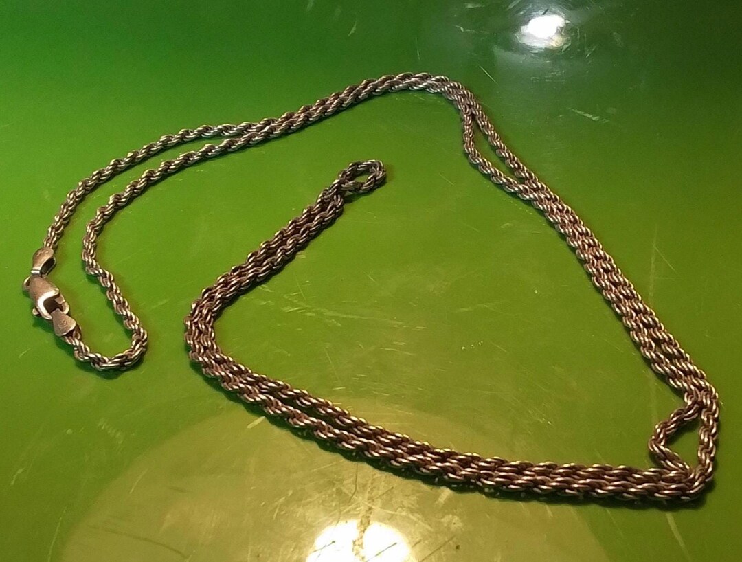 Reserved for Randy Extra Long Thick Cable 31 Inch Braided Sterling ...