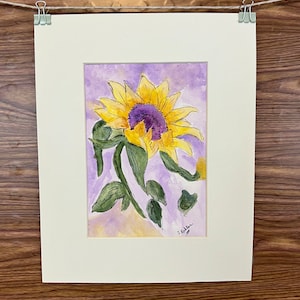 Majestic Sunflower Watercolor Painting