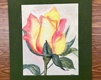 Red/Yellow Rose Watercolor Painting