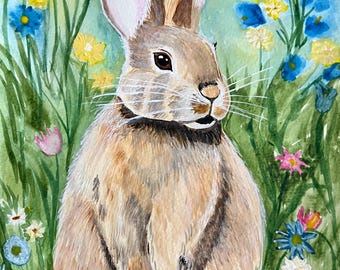 flower rabbit 絵画　イラスト　ドローイング flower rabbit 絵画 イラスト ドローイング