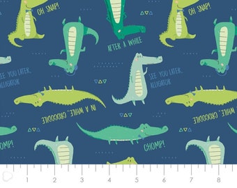 QUILT FABRIC CROCODILE, Oh Snap! 100% cotton - Oh Snap de Camelot Fabrics