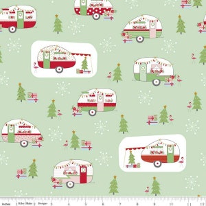 RILEY BLAKE, Christmas Adventure, Riley Blake Designs, Christmas fabric 100% cotton, 10730 SWEETMINT image 1