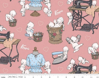 RILEY BLAKE, Sew Kewpie of Riley Blake Designs, CORAL 10540, fabric, cotton, quilt cotton