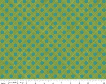 RILEY BLAKE, Snowed In, fabric dot 100% cotton, 10817 GREEN