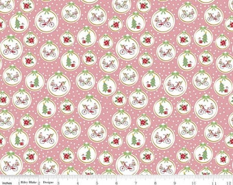 RILEY BLAKE, Christmas Adventure, Riley Blake Designs, Christmas fabric 100% cotton, #10732 PEONY