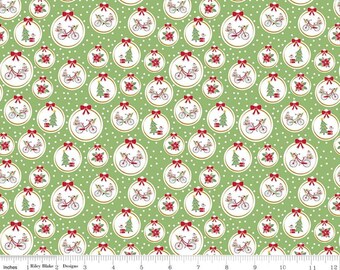 RILEY BLAKE, Christmas Adventure, Riley Blake Designs, Christmas fabric 100% cotton, #10732 GREENSMOOTHIE