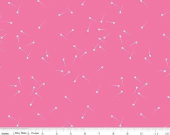 RILEY BLAKE, Super pink, Pin Drop, 615, cotton quilt, cotton designer