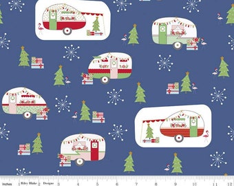 RILEY BLAKE, Christmas Adventure, Riley Blake Designs, Christmas fabric 100% cotton, #10730 DENIM