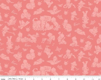 RILEY BLAKE, Sew Kewpie of Riley Blake Designs, CORAL, 10543, fabric, cotton, quilt cotton