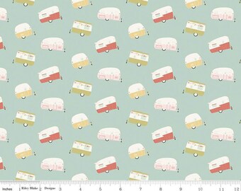RILEY BLAKE, Travel Trailer, MINT, 10682, Joy In The Journey, fabric, cotton, quilt cotton