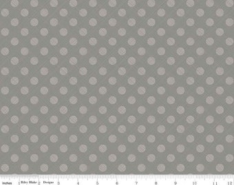 RILEY BLAKE, Snowed In, fabric dot 100% cotton, 10817 GRAY