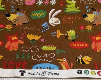 ECO STUFF FIRMA, Animals, Hello, brown, cotton quilt