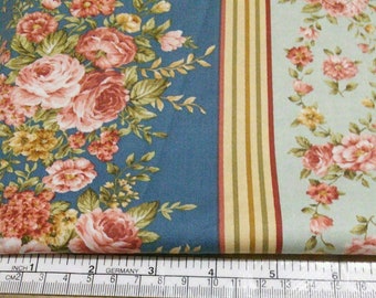 BENARTEX, Fabric, Border Stripe Teal, Zelie Ann, #06718, 84, 100% cotton, cotton quilt, cotton designer
