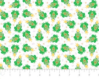 QUILT FABRICS Frog, prince, 100% cotton, cotton quilt, cotton designer - Once upon a Time de Camelot Fabrics