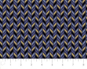 CAMELOT FABRICS, Inner Compass, Metallic gold, navy, violet, Whitten in the stars, 66190502L, col 01