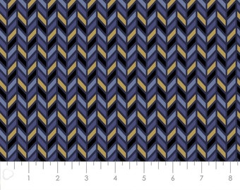 CAMELOT FABRICS, Inner Compass, Metallic gold, navy, violet, Whitten in the stars, 66190502L, col 01