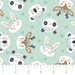 CAMELOT FABRICS, Rabbit, aqua, Floral Menagerie, 21192302, col 03, 100% Cotton