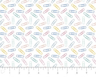 CAMELOT FABRICS, Paperclips, Back to School, 100% Cotton - Teacher Rules de Camelot Fabrics