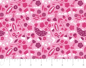 CAMELOT FABRICS, Flowers in pink, 31170104, col 02, Neighbourhood, 100% Cotton