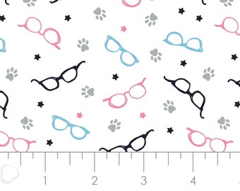 CAMELOT FABRICS, Glasses, 34180105, col 01, Cat Rules, cotton, cotton quilt, cotton designer