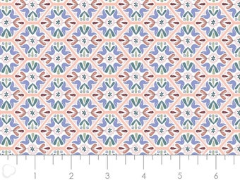 CAMELOT FABRICS, Mosaic tiling, Turtle Cove, 21190604, col 02, 100% Cotton